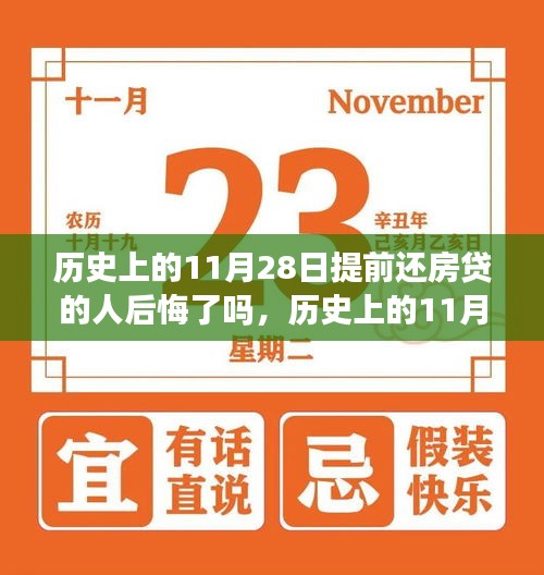 历史上的11月28日，提前还房贷者的决策之旅与后悔与否的探讨——科技之光重塑生活决策之旅揭秘提前还贷者的选择。