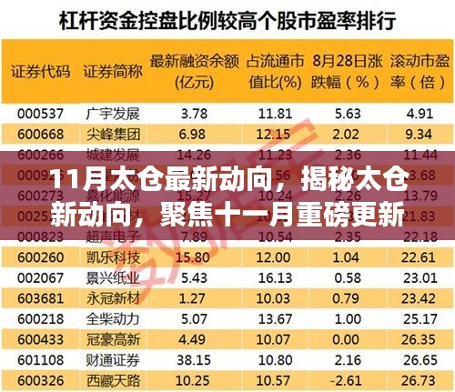 揭秘太仓新动向，聚焦十一月重磅更新与变革，洞察太仓最新发展动向