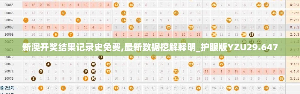 新澳开奖结果记录史免费,最新数据挖解释明_护眼版YZU29.647