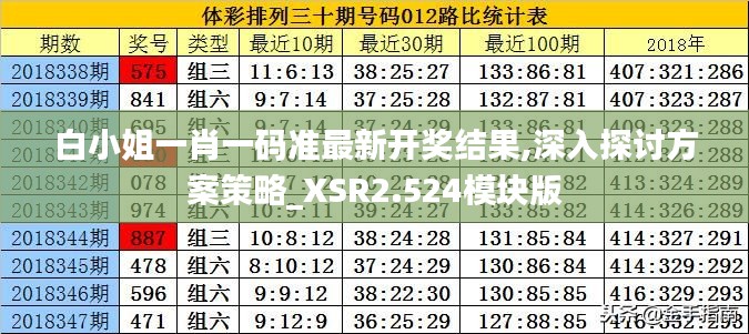 白小姐一肖一码准最新开奖结果,深入探讨方案策略_XSR2.524模块版