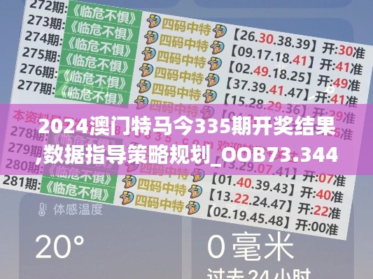 2024澳门特马今335期开奖结果,数据指导策略规划_OOB73.344科技版