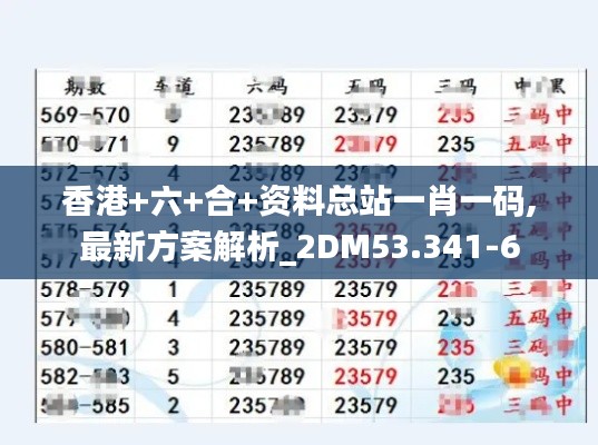 香港+六+合+资料总站一肖一码,最新方案解析_2DM53.341-6