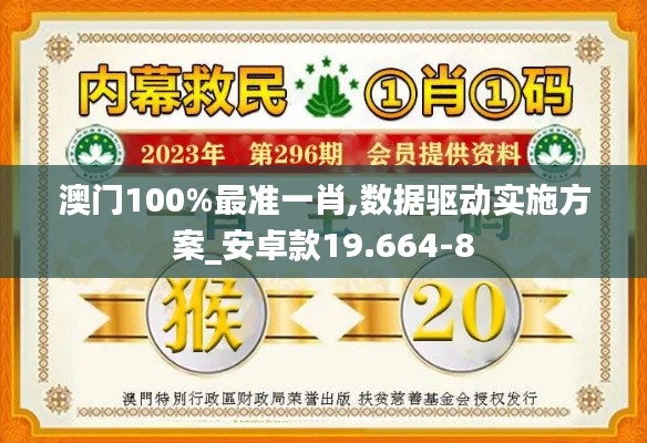 澳门100%最准一肖,数据驱动实施方案_安卓款19.664-8