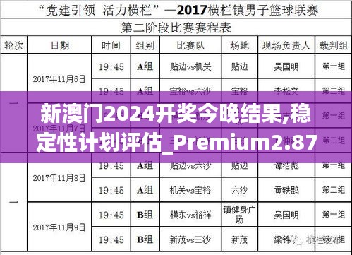 新澳门2024开奖今晚结果,稳定性计划评估_Premium2.873-7