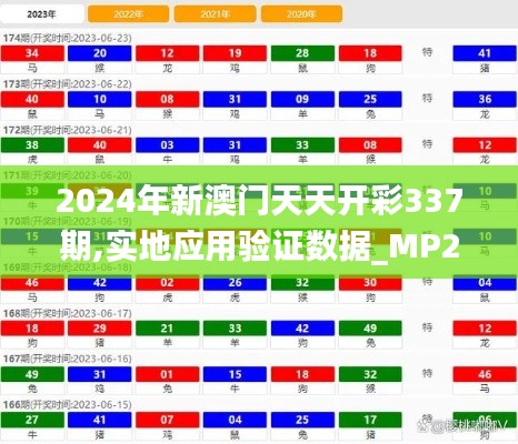 2024年新澳门天天开彩337期,实地应用验证数据_MP26.297-4