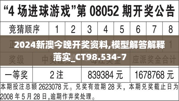 2024新澳今晚开奖资料,模型解答解释落实_CT98.534-7