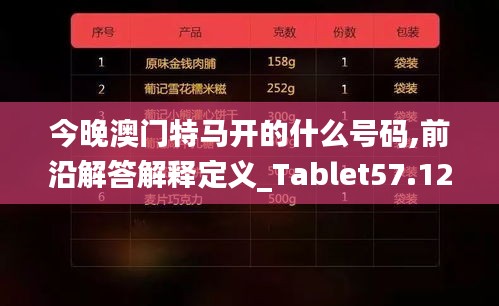 今晚澳门特马开的什么号码,前沿解答解释定义_Tablet57.125-8