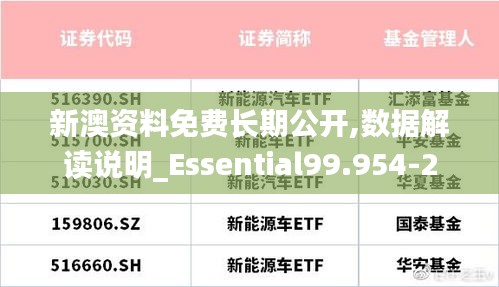 新澳资料免费长期公开,数据解读说明_Essential99.954-2