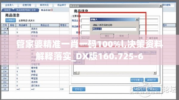 管家婆精准一肖一码100%l,决策资料解释落实_DX版160.725-6