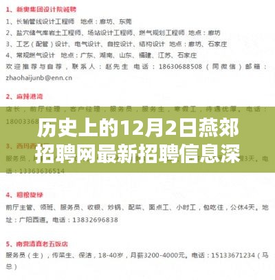 燕郊招聘网最新招聘信息深度解析，历史上的12月2日回顾