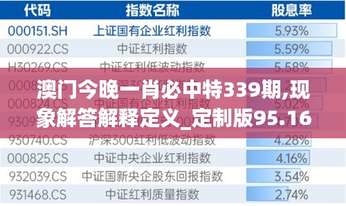 澳门今晚一肖必中特339期,现象解答解释定义_定制版95.167-8