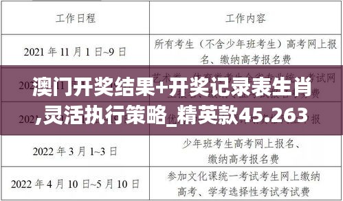 澳门开奖结果+开奖记录表生肖,灵活执行策略_精英款45.263-4