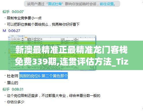 新澳最精准正最精准龙门客栈免费339期,连贯评估方法_Tizen189.106-5