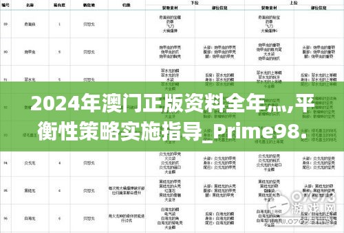 2024年澳门正版资料全年灬,平衡性策略实施指导_Prime98.682-2