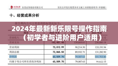 2024年新乐限号操作指南，适合初学者与进阶用户的全面指南