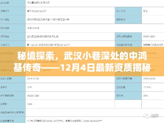 秘境探索揭秘，武汉小巷深处的中鸿基传奇——最新资质揭晓