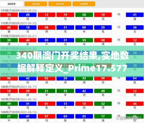 340期澳门开奖结果,实地数据解释定义_Prime17.577-9