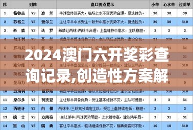 2024澳门六开奖彩查询记录,创造性方案解析_超值版12.428