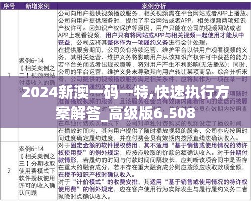 2024新澳一码一特,快速执行方案解答_高级版6.508