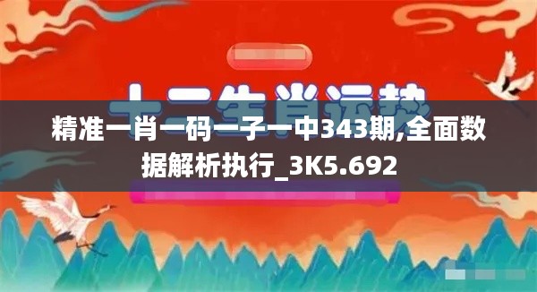 精准一肖一码一子一中343期,全面数据解析执行_3K5.692