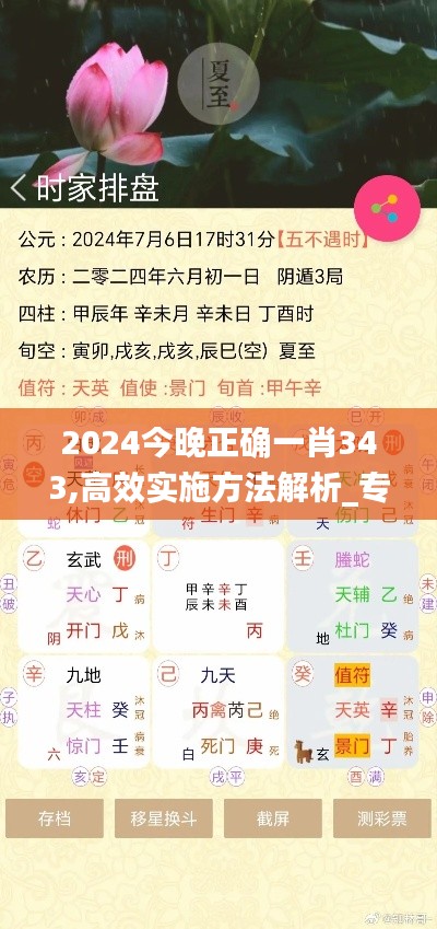 2024今晚正确一肖343,高效实施方法解析_专属款3.827