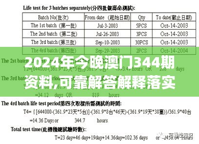 2024年今晚澳门344期资料,可靠解答解释落实_轻量版9.956