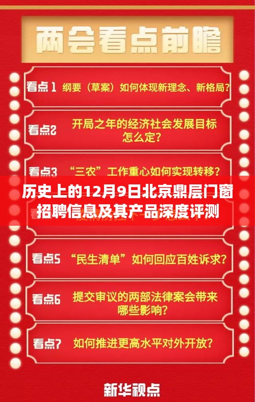 历史上的12月9日北京鼎层门窗招聘信息与产品深度评测概览