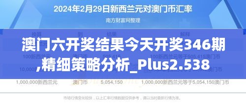 澳门六开奖结果今天开奖346期,精细策略分析_Plus2.538