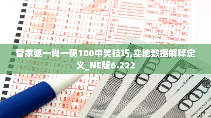 管家婆一肖一码100中奖技巧,实地数据解释定义_NE版6.222