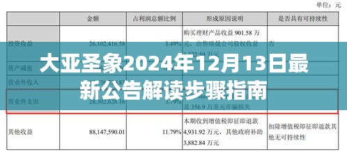 大亚圣象最新公告解读步骤指南（2024年12月13日版）