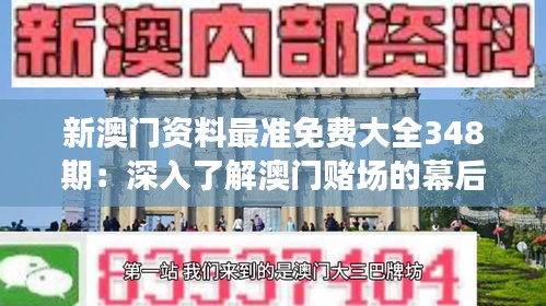 新澳门资料最准免费大全348期：深入了解澳门赌场的幕后世界