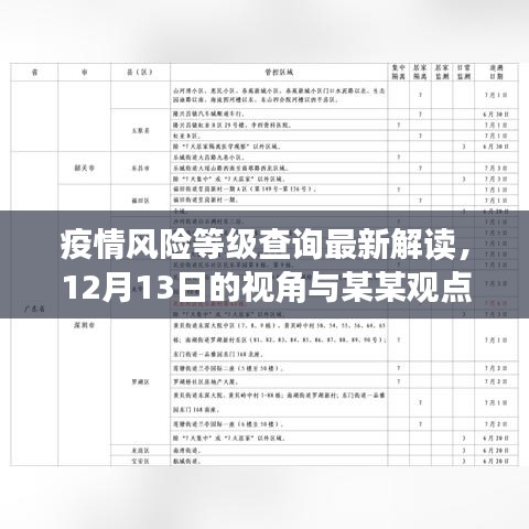 疫情风险等级查询最新解读，12月视角与专家观点分析