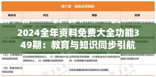 2024全年资料免费大全功能349期：教育与知识同步引航