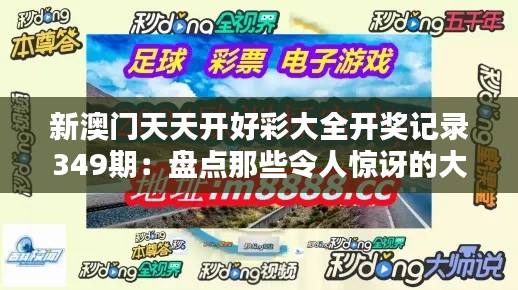 新澳门天天开好彩大全开奖记录349期：盘点那些令人惊讶的大奖得主