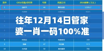 往年12月14日管家婆一肖一码100%准资料大全：高效资料的新时代解读