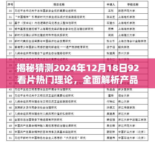 揭秘，2024年热门看片产品解析——产品特性、用户体验与目标用户群体分析预测报告