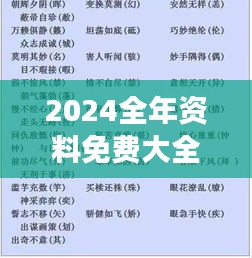 2024全年资料免费大全353期：高效知识获取首选