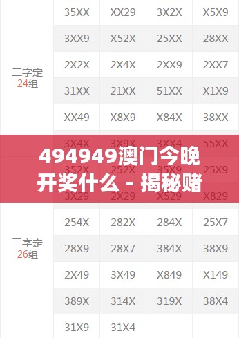 494949澳门今晚开奖什么 - 揭秘赌场幸运数字与头奖预测