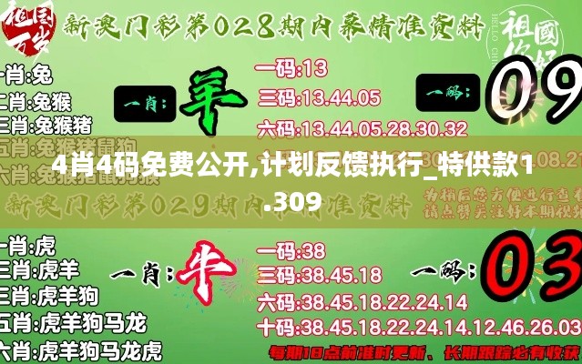 4肖4码免费公开,计划反馈执行_特供款1.309