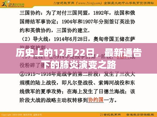 肺炎演变之路，历史上的12月22日最新通告回顾