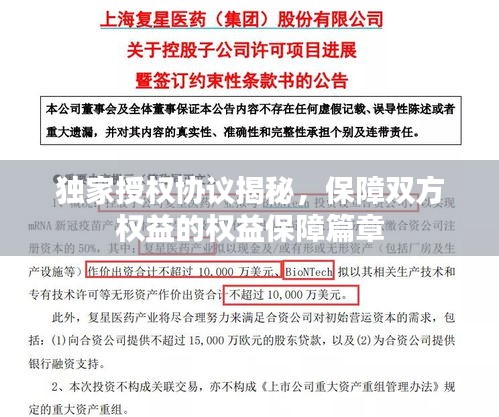 独家授权协议揭秘，保障双方权益的权益保障篇章