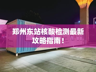 郑州东站核酸检测最新攻略指南！