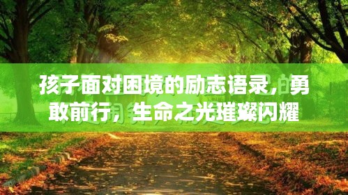 孩子面对困境的励志语录，勇敢前行，生命之光璀璨闪耀