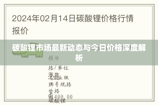 碳酸锂市场最新动态与今日价格深度解析