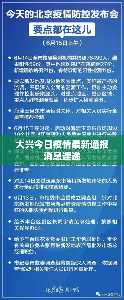 大兴今日疫情最新通报消息速递