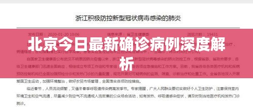 北京今日最新确诊病例深度解析