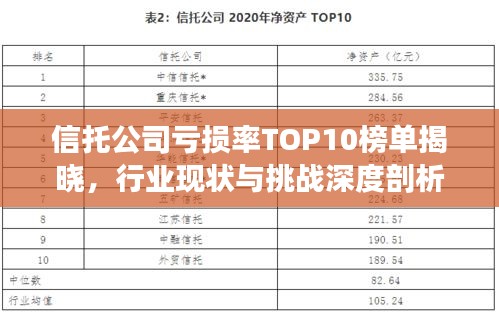 信托公司亏损率TOP10榜单揭晓，行业现状与挑战深度剖析