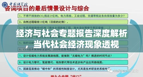 经济与社会专题报告深度解析，当代社会经济现象透视