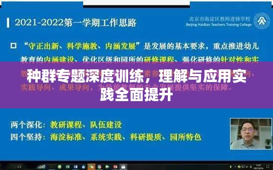 种群专题深度训练，理解与应用实践全面提升