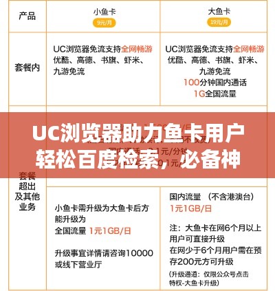 UC浏览器助力鱼卡用户轻松百度检索，必备神器！